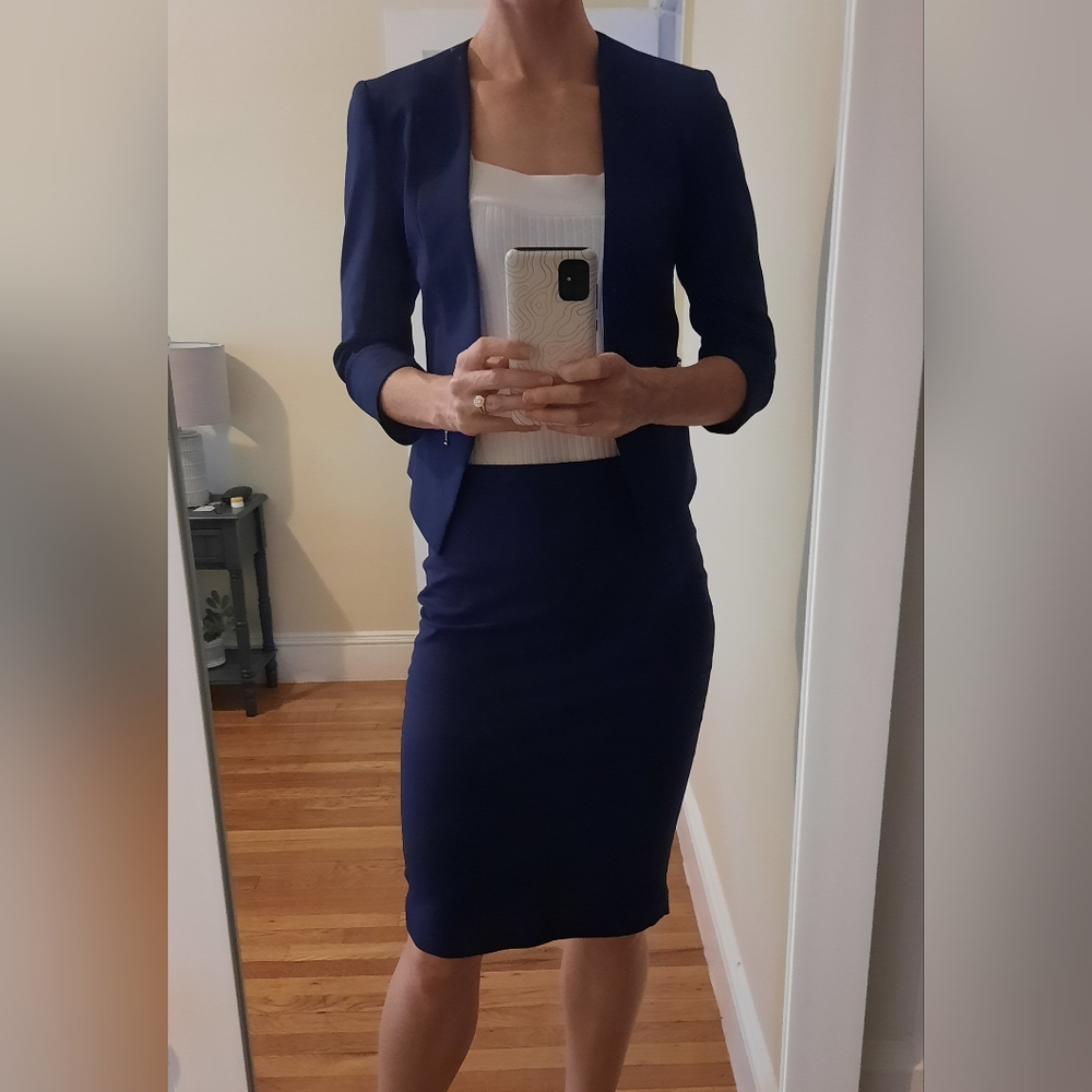 Navy blue suit